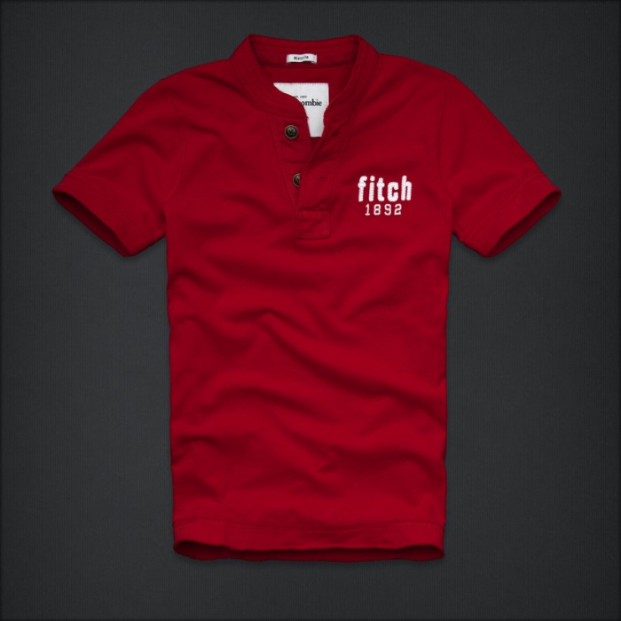 Abercrombie Fitch Hombres Ponte de pie de cuello Corto Remera AF5765